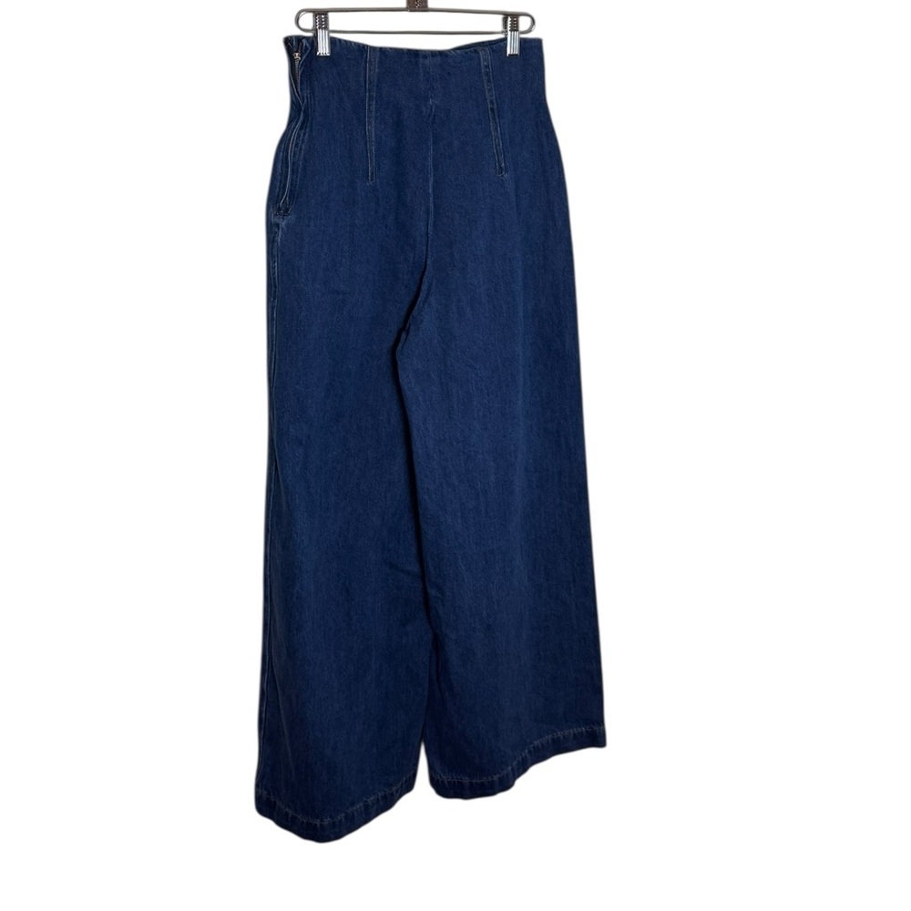 Rosetta Getty HIGH RISE WIDE LEG PANT - DENIM 2 - Picture 3 of 7